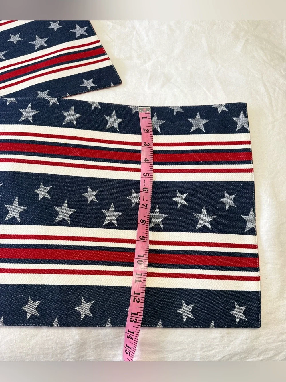 Living Quarters | Set Of 6 Stars/Stripes Cotton Placemats | Americana Patriotic